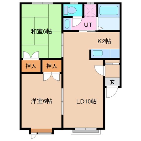 岩見沢駅 車移動15分  2.5km 2階の物件間取画像